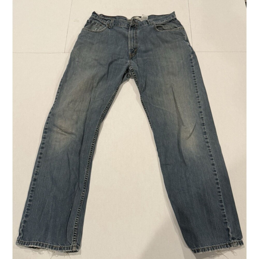 Levis 559 Jeans Mens 36x32 Blue Dark Wash Straight Leg Relaxed Fit Washed Out